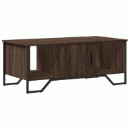 VidaXL Table basse chêne marron 100x51x40 cm bois d'ingénierie Modèle Karma Design - 848493
