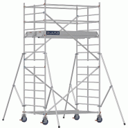 Échafaudage roulant aluminium DOCKER 150 version lisses - Hauteur de travail : 4,90 m - DUARIB - 7220030 Échafaudage roulant aluminium DOCKER 150 version lisses - Hauteur de travail : 4,90 m - DUARIB - 7220030