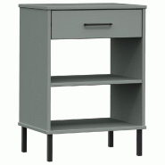 Armoire console avec pieds en métal Gris Bois pin massif OSLO Modèle Atlas Prime Plus - 351001 Armoire console avec pieds en métal Gris Bois pin massif OSLO Modèle Atlas Prime Plus - 351001