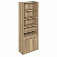Buffet olivier 2 portes 5 tablettes + 1 coulissante 90x42x240cm