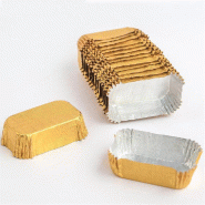 Caissette or aluminium 4,7x3,7x1,5cm - par 1000