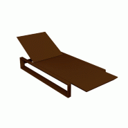 Chaise longue design FRAME - marron