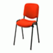 Chaise q-connect connect empilable 4 pieds poids maximum supporté 100kg 91x49x44cm coloris rouge 5.3kg. - rouge 32006