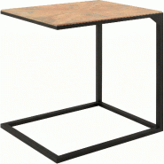 CLP Table d'appoint Velaro Bois HBT: 61x45x35 cm Nature - marron Bois manufacturé 327467