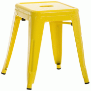 CLP Tabouret Armin MÃ©tal HBT: 46x40x40 cm Jaune - jaune métal 10858907