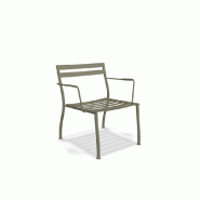 Fauteuil d'extérieur en métal FLANER - olive