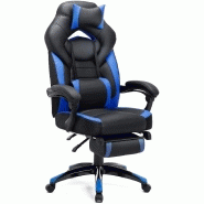 Fauteuil gaming inclinable réglable avec repose-pied tissu maille