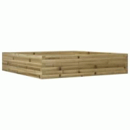 Helloshop26 - Jardinière bac lit surélevé plantes fleurs terrasse jardin 110 x 110 x 23 cm bois de pin imprégné marron 02_0037297 - 3000213830293 Helloshop26 - Jardinière bac lit surélevé plantes fleurs terrasse jardin 110 x 110 x 23 cm bois de pin imprégné marron 02_0037297 - 3000213830293