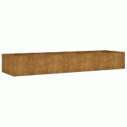 Helloshop26 - Jardinière bac lit surélevé plantes fleurs terrasse jardin de jardin 280 x 80 x 40 cm acier corten marron 02_0039421 02_0039421 - mar