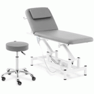 Helloshop26 - Table de massage électrique avec tabouret à roulettes 184,5 x 62 x 47-90 alliage d'aluminium gris 14_0010004 - 3000221948164 Helloshop26 - Table de massage électrique avec tabouret à roulettes 184,5 x 62 x 47-90 alliage d'aluminium gris 14_0010004 - 3000221948164