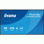 Iiyama LH5064UHS-B1AG àÉcran d'affichage dynamique àÉcran plat de signalisation numérique 127 cm (50")