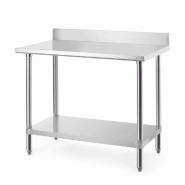 ITALCONCEPT Table de travail avec dosseret, HENDI, Budget Line, 1000x600x(H)950mm - 8711369817568