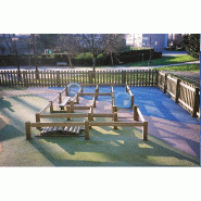 Labyrinthe 7 jeux en bois pour parc et jardins