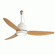 Lumisky Ventilateur Plafond LED CORALI D106CM Effet bois Aluminium Beige - beige 3666162013097