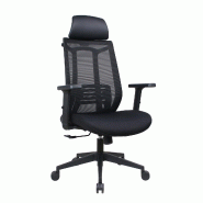 OfficeSense OS60 Chaise de Bureau Ergonomique – Accoudoirs 3D – Noir - noir plastique 8721042800596