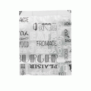 Sachet burger papier aluminium Parole 12+6x14cm argent - par 500