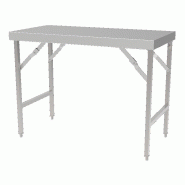 Table de travail inox 700 pliante longueur 1500 - P7490.0010