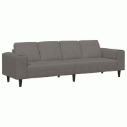 VidaXL Canapé Gris clair 250 x 77 x 76 cm Tissu en velours côtelé Modèle Vega Master Prime - Matériau naturel 3335100