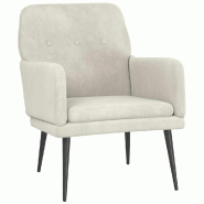 VidaXL Fauteuil Crème 62x79x79 cm Velours Modèle Vega StudioDesk Prime - 351412