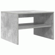 VidaXL Table basse Gris béton 60 x 50 x 40 cm Bois d'ingénierie Modèle Atlas Office Chic - 8000271