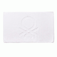 Benetton - Tapis de bain 50x80cm en 100% coton 1000GSM couleur blanche - blanc BE732