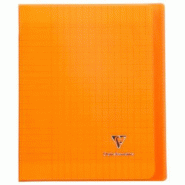 Clairefontaine Lot de 10 Cahier Kover Book 17x22, 96p./48 feuilles 90 g/m² piquées, couv. Transparente orange, Séyès - 3037929514094