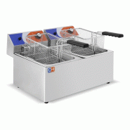 Climahosteleria Friteuse électrique 8+8 litres SANS robinet 550 x420 x340h mm PEKIN EF-8L-2 - EF-8L-2