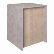 Comptoir beton et Vertigo T01 MDF naturel et béton avec tiroir 60x70x90cm