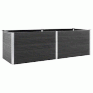 Helloshop26 - Jardinière bac lit surélevé plantes fleurs terrasse jardin de jardin 200 x 50 x 91 cm WPC gris 02_0039402 - 3000218477417 Helloshop26 - Jardinière bac lit surélevé plantes fleurs terrasse jardin de jardin 200 x 50 x 91 cm WPC gris 02_0039402 - 3000218477417