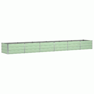 Helloshop26 - Jardinière moderne ou intérieure 480 x 80 x 45 cm design industriel polyvalent en acier vert 02_0059273 - vert acier 3000241039125