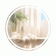 Helloshop26 - Miroir rond mural 60 x 60 cm avec éclairage réglable et fonction antibuée style moderne en verre argenté 20_0018514 - argenté 30002