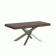 Itamoby Table Extensible 120/380X90 Cm Volantis Premium Pieds Multicolores En Noyer 4/A - marron 8050598907542