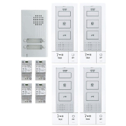 Kit interphone villa Alu 4 BP 4 postes Kit interphone villa Alu 4 BP 4 postes