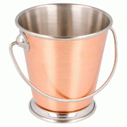 Mini seau inox cuivre Ø9x9cm - par 12