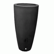 PLAST'UP ROTOMOULAGE Pot conique récupérateur d'eau de pluie aérien 200l - NOIR - noir 0669014882455