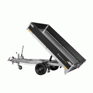 Remorque Benne SARIS - K1276 - 276x150 cm - PTAC : 1350 kg - 1 Essieu - Freinée - Reference - HA752513-5 + CAP