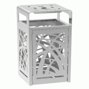 ROSSIGNOL Corbeille en inox 304 110L + cendrier 1,5L CYBEL EXTREME - gris inox 51024
