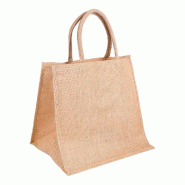 Sac cabas jute naturel 38+33x38cm - par 10