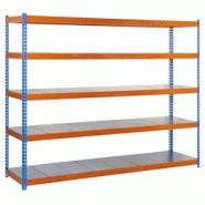 SimonRack Étagère Industrielle, 2000x1500x750 mm, 5 Niveaux, Métal, Étagère Charge Lourde, Bleu/Orange/Galvanisé - Simonforte - métal 8435104990919 SimonRack Étagère Industrielle, 2000x1500x750 mm, 5 Niveaux, Métal, Étagère Charge Lourde, Bleu/Orange/Galvanisé - Simonforte - métal 8435104990919
