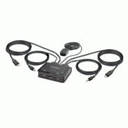 StarTech.Com C2-D46-UC2-CBL-KVM commutateur écran, clavier et souris Noir