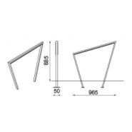 Ste410 arceau urbain edgetyre - hauteur 885 mm