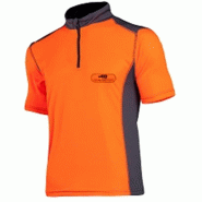Tee shirt bicolore fluo orange/gris SIP - Taille S - Respirant et Séchage Rapide