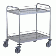 Tournus Equipement Chariot à débarrasser 2 arceaux galerie 2 plateaux Tournus - 801546 - plastique 801546