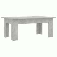 VidaXL Table basse Gris béton 100x60x42 cm Bois d’ingénierie Modèle Atlas Office Pro Classique - 801183