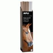 Apli Lot de 30 rouleaux de papier cadeau kraft, 70 g/m², 3m x 1m, coloris marron/blanc - 8410782175889