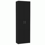 Décoshop26 - Meuble de bureau armoire de rangement 5 étagères avec deux portes 60 x 32 x 190 cm bois d'ingénierie noir DEC024467 - noir 3000254722113 Décoshop26 - Meuble de bureau armoire de rangement 5 étagères avec deux portes 60 x 32 x 190 cm bois d'ingénierie noir DEC024467 - noir 3000254722113