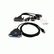 EXSYS EX-1324-37P USB 2.0 vers 4x interface série RS-232  avec prise 37 broches, convertisseur, FTDI, noir, 1,8 m