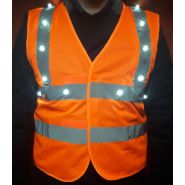 Gilet lumineux professionnel à leds ledwarning