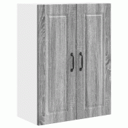 Helloshop26 - Armoire murale de cuisine moderne avec étagères 60 x 31 x 80 cm design fonctionnel en bois gris sonoma 02_0054394 - gris Bois massif 3