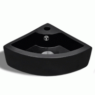 Helloshop26 - Vasque à trou de trop-plein/robinet pour salle de bain 45 x 32 cm céramique noir 02_0002499 - 3000099961531